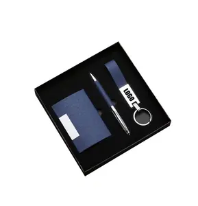 Customized keychain name card with pen Set Business Gifts For business Luxury Promotion Gifts Set