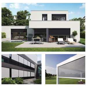 Persianas Rolô Zip Track com <span class=keywords><strong>Design</strong></span> de Trilho Lateral para Varanda, Proteção Contra Vento e Sombreamento - Product Image 2