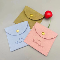 Pochette carrée légère en microfibre suédée écologique pour ranger colliers et bijoux, impression de logo, enveloppes, sac cadeau 8*8cm