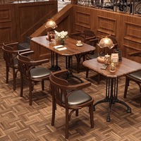 Comptoir de bar commercial personnalisable en bois massif et métal, style rétro américain, idéal pour café, pâtisserie, salon de thé, taverne