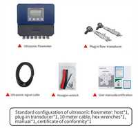 Medidor de Flujo Ultrasónico Multicanal Tipo Abrazadera para Líquidos No Conductivos, Medición de Agua, Alcohol y Aceite