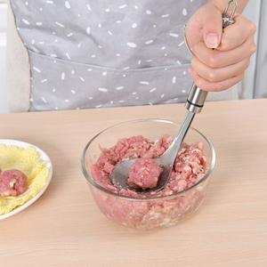 Cuchara para Hacer Albóndigas de Acero Inoxidable Ecológica con Cabeza Antiadherente, Apta para Lavavajillas, para Carne de Res, Pescado, <span class=keywords><strong>Croquetas</strong></span>, Preparación de Alimentos en <span class=keywords><strong>la</strong></span> Cocina - Product Image 6