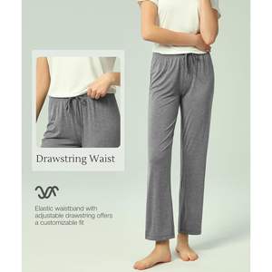 Pantalon de pyjama personnalisé pour femme en viscose de bambou, léger et confortable, avec cordon de serrage - Product Image 6