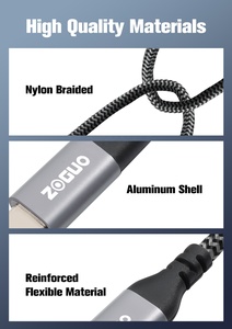 Zoguo <span class=keywords><strong>USB</strong></span> Loại C Nam Để 3.5Mm Nam Âm Thanh Cáp Nhôm Vỏ Bông Lưới Tương Thích 15/15Pro/15 Pro Max Khác <span class=keywords><strong>USB</strong></span> C Các Thiết Bị - Product Image 2