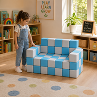 Blocs de construction en tissu – Design causeuse, blocs lavables pour la maison, la salle de jeux, la maternelle, jeu éducatif de groupe pour parc d'attractions