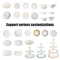 Service de vaisselle en céramique et porcelaine motif feuilles tropicales nordiques, assiettes et bols écologiques à motif palmier Monstera pour fêtes modernes