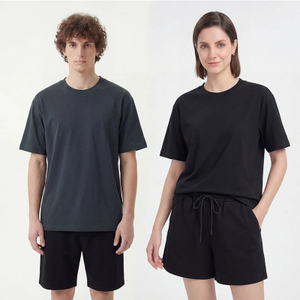 T-shirt d'été en coton pour homme, <span class=keywords><strong>simple</strong></span>, basique, décontracté, sportif, anti-boulochage, respirant - Product Image 3