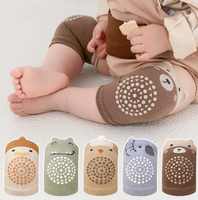 Chaussettes antidérapantes pour bébé, motif dinosaure et éléphant, douces et rembourrées pour les genoux, idéales pour ramper - Grande Vente