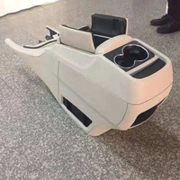 Vente Flash Usine : Boîte de Rangement Console Centrale V-CLASS Modèle 004 en Plastique, Cuir et Métal – Accessoire Intérieur de Voiture Durable