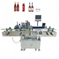 Etiqueteuse automatique simple/double face pour flacons en plastique, verre, applicateur de bocaux, étiqueteuse d'autocollants pour bouteilles rondes