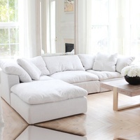 Moderne Art Wohnzimmer möbel Stoff Schnitts ofa Sofa Set modular weiß große Ecke Gruppe Sofa