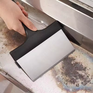 Spatule de barbecue multifonctionnelle, spatule de nettoyage, grattoir pour plaque de cuisson, gadget de cuisine, <span class=keywords><strong>outil</strong></span> de barbecue en acier inoxydable pour le camping en plein air - Product Image 3