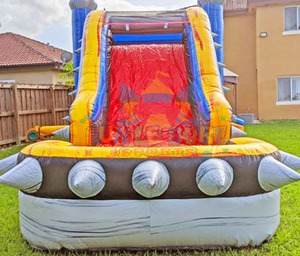 Thương Mại Trẻ Em Giải Trí Nhảy Waterslide Thoát Nhà Chateux Gonflables Inflatables Trượt Nước Với Hồ Bơi - Product Image 6