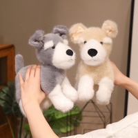 Jouets en peluche personnalisés pour chien Schnauzer, animaux en peluche doux et mignons, peluches OEM ODM, logo personnalisé, cadeau pour enfants, fabricant en gros