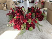 F132 Vente en gros de fleurs en ligne, boule de fleurs artificielles de luxe en soie, chemin de table, arche, allée pour décoration de centres de table de mariage
