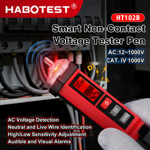 Probador de Voltaje sin Contacto Habotest HT102B AC 50V 500V con Pantalla LED Monofásico IP65 Alimentado por Batería - Product Image 5