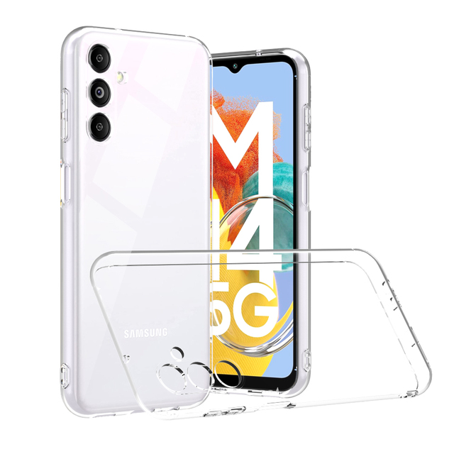 B2B TPU Cases for Samsung M14 - 2mm UV Coating, MOQ 10, Stock Full, Anti-Slip Surface