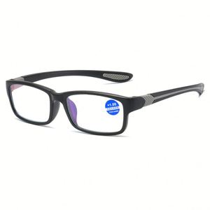 Gafas de Lectura con Marco TR90 Negro y Rojo para Hombre y Mujer, Gafas Deportivas con Protección Anti Luz Azul para Presbicia, de +100 a +400 - Product Image 4