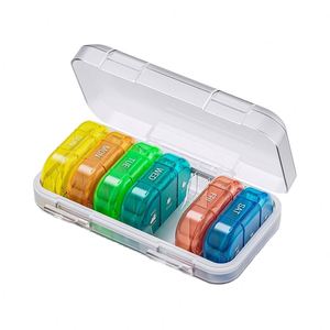 Organizador de Pastillas Semanal de Silicona ABS, 3 Tomas Diarias, 7/21 Días, Resistente a la Humedad, Estuche Portátil de Viaje para Pastillas Grandes - Product Image 1