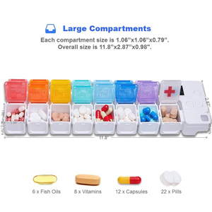 <span class=keywords><strong>Caja</strong></span> dispensadora <span class=keywords><strong>de</strong></span> píldoras, organizador electrónico <span class=keywords><strong>de</strong></span> pastillas, temporizador <span class=keywords><strong>de</strong></span> almacenamiento semanal, inteligente, 7 días, nuevo - Product Image 4