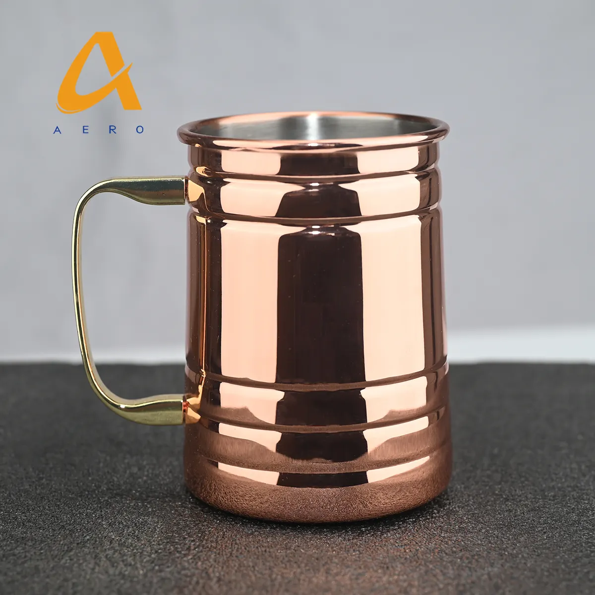 Custom Wholesale 20oz Metal Cocktail Mug Stainless Steel Copper Beer Mug With Handle