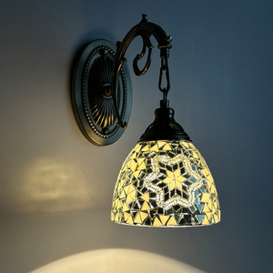 Lámpara de Pared de Mosaico de Estilo Étnico Vintage Hecha a Mano para una Decoración Retro Romántica - Ideal para Paredes de TV, Balcones, Pasillos y Cafeterías - Product Image 3