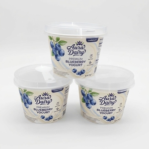 Gobelet en plastique personnalisé de 7,5 oz, 10 oz, <span class=keywords><strong>12</strong></span> oz, 16 oz pour crème glacée, yaourt glacé, pouding, avec couvercles plats anti-fuite et insert - Product Image 4