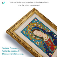 Cloisonné fait à la main encadré personnalisé luxe classique abstrait mur Art ACP chrétien jésus peintures pour décor de chambre