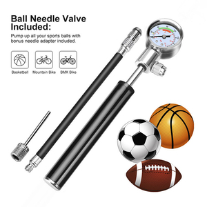 Pompa Sepeda Mini Genggam 210PSI dengan Pengukur 145g Ringan untuk Semua Sepeda dan Bola Aluminium - Product Image 2