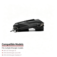 Geräucherter schwarzer Styling-Motorhaubenverschluss-Kit, Hochleistungs-ADC12-Aluminium, Exterieur-Upgrade für Jeep Wrangler Gladiator 2007-2024