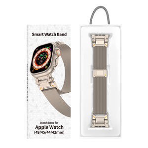 Bracelet en acier inoxydable milanais magnétique respirant Explorer pour Apple Watch 42 mm 49 mm, bracelet de montre à boucle tressée - Product Image 3