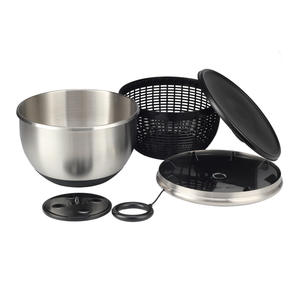 Escurridor de Ensaladas de Acero Inoxidable, Escurridor de Verduras y Lechuga, Lavador de Frutas, Centrifugado Rápido, Uso Comercial, Ecológico, Apto para Lavavajillas - Product Image 3