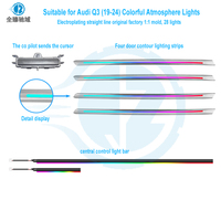 Éclairage d'ambiance LED ciel étoilé 64 couleurs RGB contrôlé par application pour Audi A6/RS6 (C7) 19+, décoration intérieure de voiture