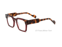 Lunettes carrées à monture épaisse polyvalentes au quotidien, monture simple en acétate, lunettes confortables pour hommes