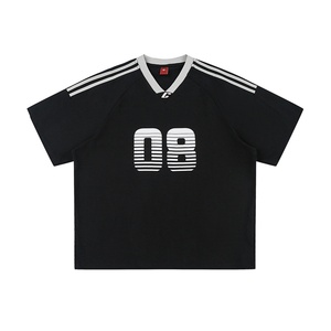 Camiseta Moderna Estilo Americano - Inspirada en la Cultura Streetwear, Corte Ajustado, Poliéster/Algodón, Transpirable, Secado Rápido, Estilo Urbano Auténtico - Product Image 5