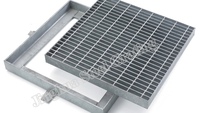 Grille en acier galvanisé pour passerelle, robuste, standard, en acier inoxydable, pour béton, armature, égout, nid d'abeilles