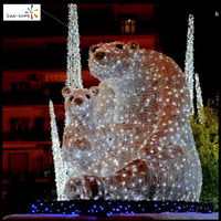Éclairage extérieur de Noël LED en forme de grand ours polaire avec taille et couleur personnalisables, indice de protection IP44, installation facile