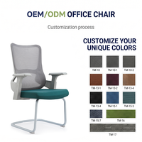 Chaise de bureau moderne en maille chromée avec base pivotante en plastique réglable en hauteur pour usage domestique et commercial