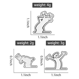 Pins de esmalte de figuras de películas <span class=keywords><strong>cortas</strong></span> de animación de comedia italiana, diseño de poses dinámicas con caras expresivas, broches, insignias para solapa de abrigo, regalos de joyería - Product Image 6