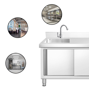 キッチン多機能シンクキャビネットステンレススチールモダン洗練されたシンク - Product Image 3