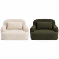 Canapé-lit en peluche pour chiens et chats, lit pour chien en bouclette avec coussin assorti, canapé confortable pour animaux de compagnie S-M-L lavable