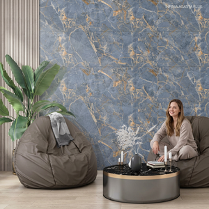 Marble Look Porcelain <b>Tiles</b> 24x48 Inch Glazed Floor Wall Collection for Modern Bathrooms - Product Image 5