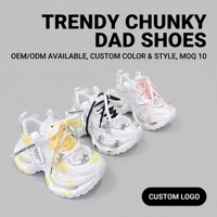 Baskets Chunky Rétro à Plateforme pour Femme, Style Dad Shoes, avec Effet Vieilli, Peintes, Motif Graffiti et Semelle Ondulée