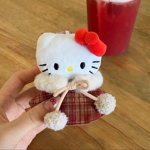 Costume de poupée personnalisé de 10 cm, manteau en tissu à carreaux mignon, châle, tenue de mini-poupée, accessoires de déguisement, vente en gros - Product Image 2
