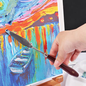 Ensemble <span class=keywords><strong>de</strong></span> couteaux à palette en acier inoxydable <span class=keywords><strong>de</strong></span> haute qualité Foska, à manche ergonomique, pour la <span class=keywords><strong>peinture</strong></span> à l'huile, sur toile et acrylique - Product Image 3