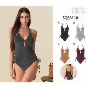 Traje de baño de una pieza con control de abdomen, ropa de playa conservadora, monokini sexy, tallas 38, 40, 42, 44, estampado A, B, C - Product Image 1