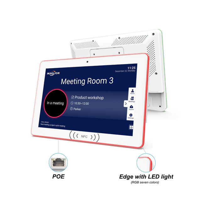 10.1-Inch Android 11 RK3568 2+16GB Touch Screen Tablet with LED Light Optional NFC POE for Business Meetings