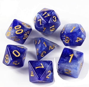 ลูกเต๋าอะคริลิค DND ลูกเต๋า D20เกมกระดานหลากสีลายมุกลูกเต๋าโปร่งใส - Product Image 3