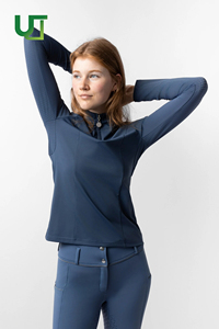 Hauts d'équitation en tissu perforé respirant pour femmes, sous-vêtement équestre, vêtements d'équitation, t-shirt, chemise de concours - Product Image 6