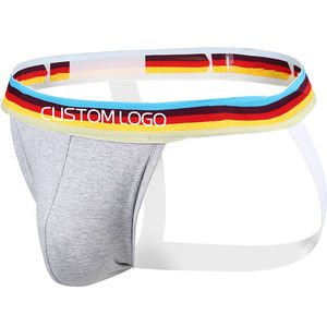 Suspensorio de algodón 95% de nuevo diseñador de fabricante, ropa interior suave de alta calidad de estilo de tiro bajo Sexy para hombre, ropa interior con suspensorio personalizada - Product Image 6